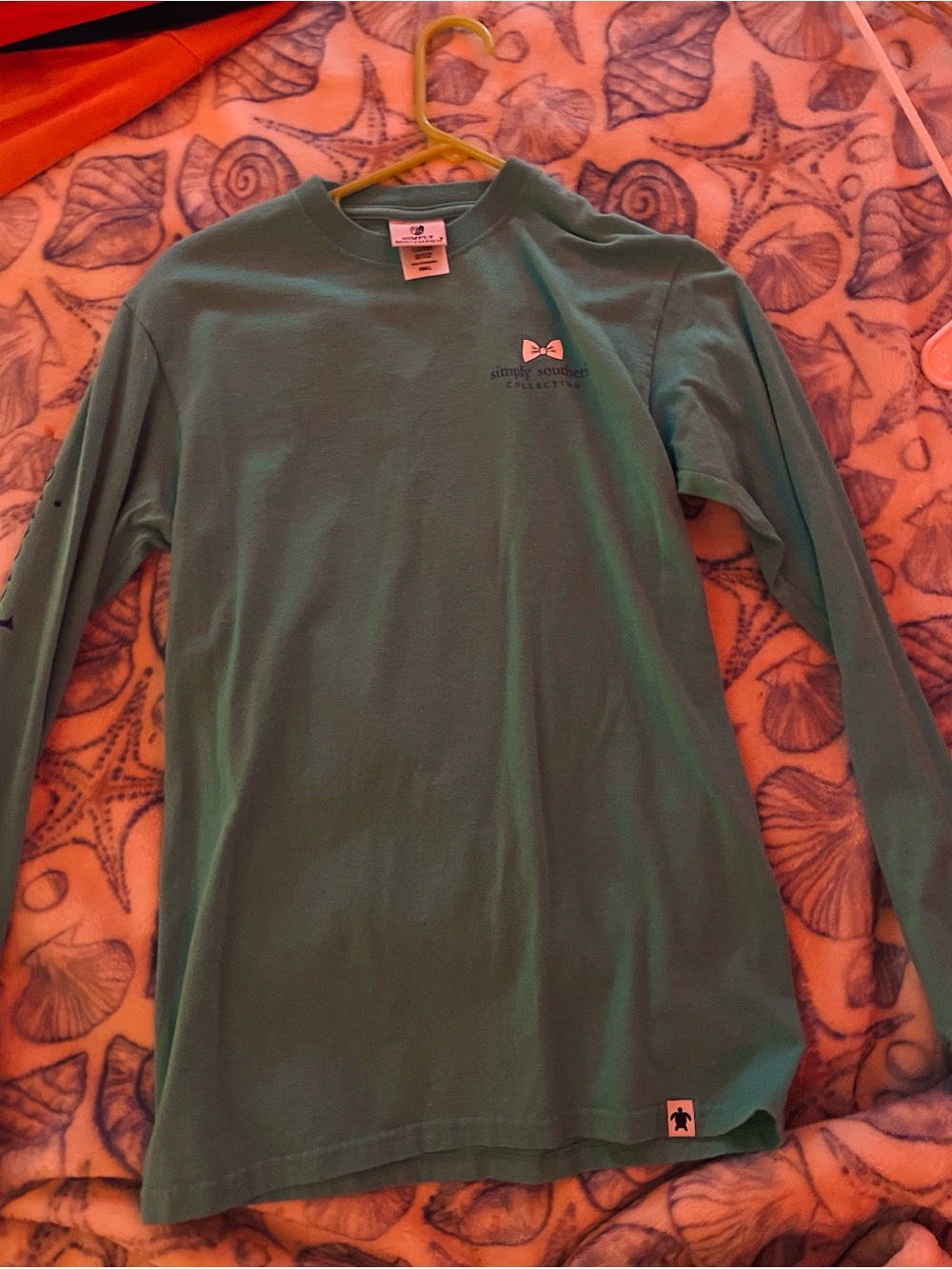 Simply Southern Women’s Long Sleeve Shirt in Teal Green